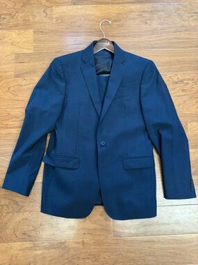 Calvin Klein Men’s Blue 3 Piece Suit - Jacket, Pants, Vest